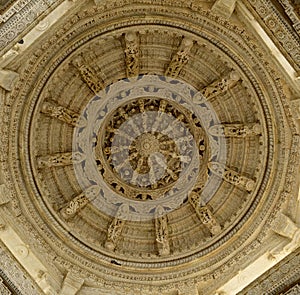 Interrior of Jain temple at Ranakpur