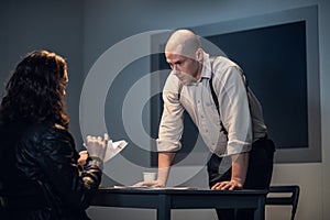 During the interrogation, the criminal tore up the document