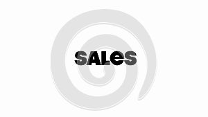 Interruption sales for presentations  on white background