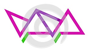 Intersecting Abstract Triangular Shapes Icon, vector design Generative AI