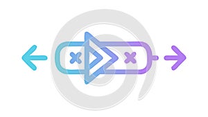 Intersecting Arrows, Direction and Flow, vector design Generative AI