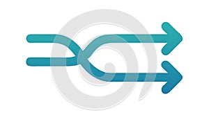 Intersecting arrows: exchange and bidirectional flow, vector design Generative AI