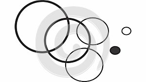 Intersecting Circles Abstract Geometric Vector Design Element, vector design Generative AI