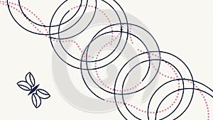 Intersecting circles pattern, geometric abstract design, modern vector graphic vector design Generative AI