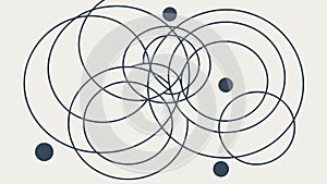 Intersecting Circular Shapes Abstract Vector Pattern, Dynamic and Modern, vector design Generative AI