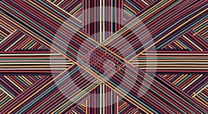 intersecting colorful striped pattern abstract