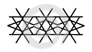 Intersecting Diagonal Line Grid Vector Pattern, vector design Generative AI