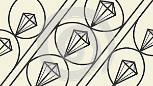 Intersecting Diamond Forms, Geometric Seamless Vector Pattern, vector design Generative AI