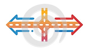 Intersecting Directional Arrows Icon, Vector Design Generative AI
