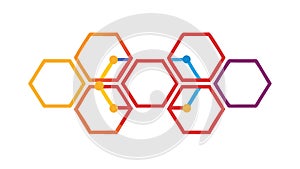 Intersecting Hexagon Shapes, Abstract Geometric Pattern. vector design Generative AI