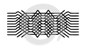 Intersecting Line Pattern, Abstract Geometric Design. vector design Generative AI