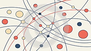 Intersecting Lines & Dots, Abstract Network Pattern Vector, vector design Generative AI