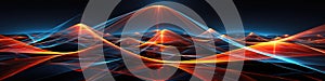 Intersecting Lines In A Threedimensional Grid. Generative AI photo