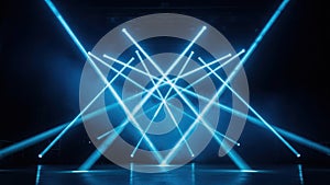 Intersecting neon lights