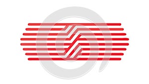 Intersecting Red Lines Abstract Geometric Pattern, vector design Generative AI
