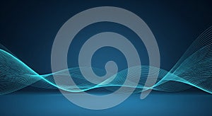 Intersecting Sine Waves on Dark Gradient