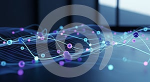 Intersecting Sine Waves on Dark Gradient