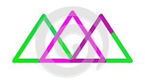 Intersecting Triangles Geometric Abstract Vector Icon, vector design Generative AI