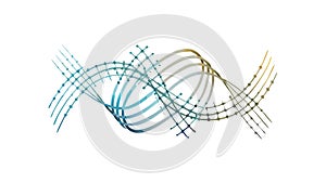 Intersecting Wavy Lines: Abstract Fluid Pattern, vector design Generative AI