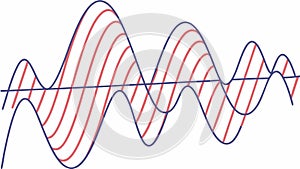 Intersecting wavy lines creating a complex abstract pattern vector design Generative AI