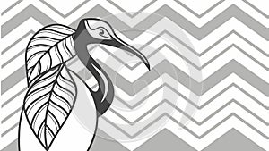 Intersecting Zigzag Lines Pattern Vector Art for Graphics, vector design Generative AI