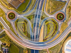 Intersection in Beltway around city of Groningen