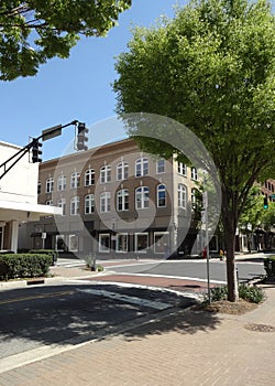 An Intersection in Downtown Winston-Salem, North Carolina