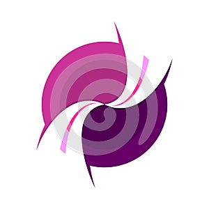 Intersection Harmony Circular Symbol Logo Design photo