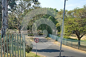 Intersection in a residential road