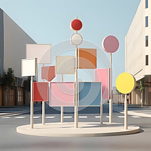 Intersection signposts ensuring efficient and safe navigation