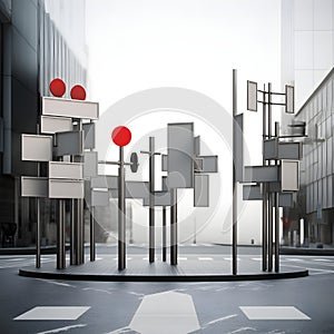 Intersection signposts ensuring efficient and safe navigation