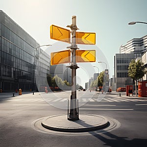 Intersection signposts ensuring safe and efficient navigation