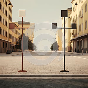 Intersection signposts ensuring safe and efficient navigation