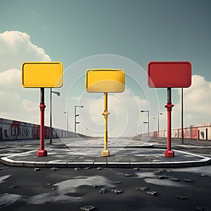 Intersection signposts ensuring safe navigation