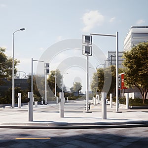 Intersection signposts ensuring safe navigation