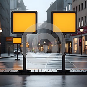 Intersection signposts ensuring safe navigation