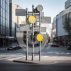 Intersection signposts ensuring safe navigation