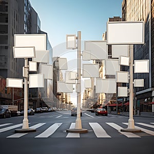 Intersection signposts ensuring safe navigation