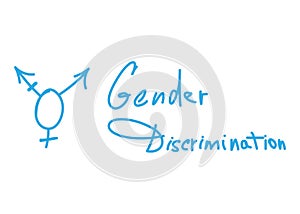 Intersex symbol with handwritten text