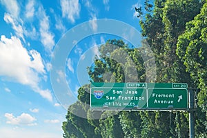 Interstate 280 sign in California