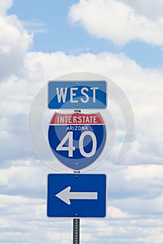 Interstate 40 road sign