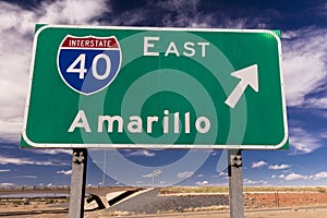 Interstate 40 to Amarillo Texas on Highway 40