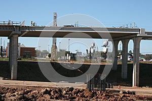 Interstate 69 Bridge Construction Near Houston, Texas
