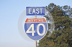 Interstate Highway 40 sign