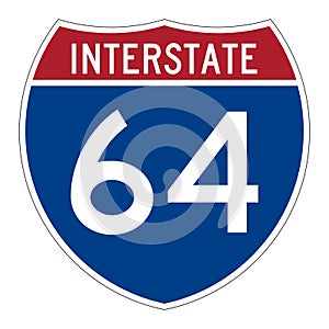 Interstate highway 64 road sign
