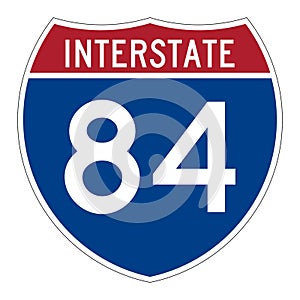 Interstate highway 84 road sign