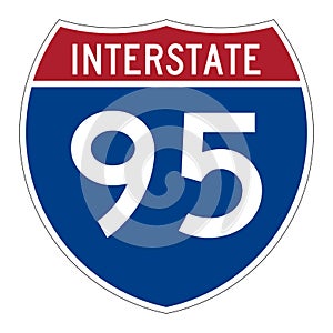 Interstate highway 95 road sign