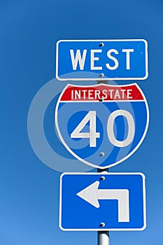 Interstate I-40 sign