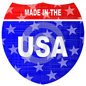 Interstate Made In The USA Sign