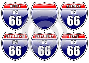 Interstate road signs